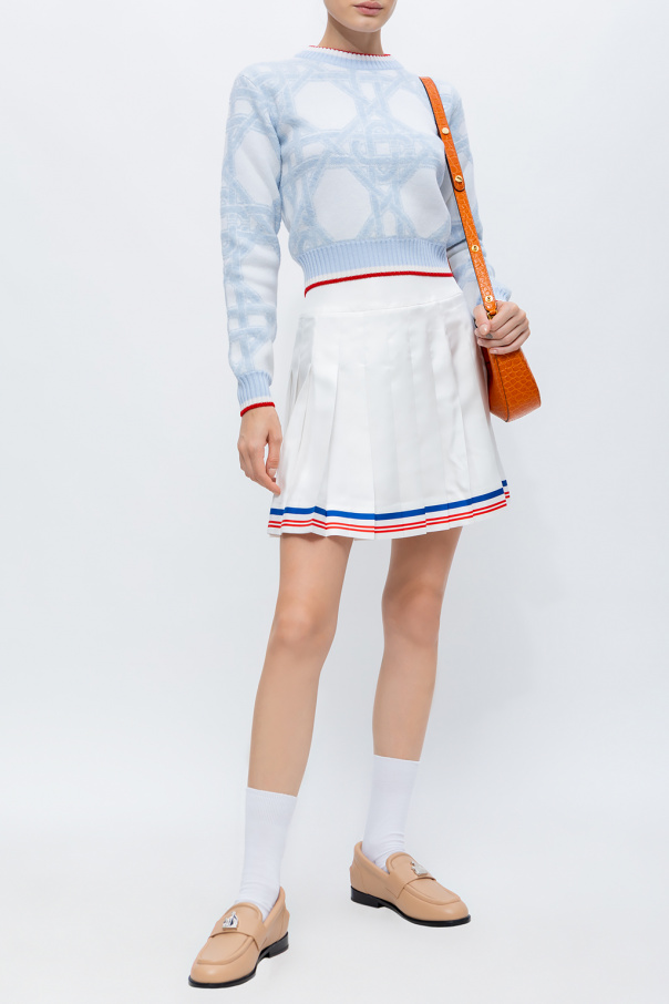 ワンピース CASABLANCA Women Short Skirts WPF24SK11601 White Casablanca - White tweed mini skirt WPF24SK11601 - shop with